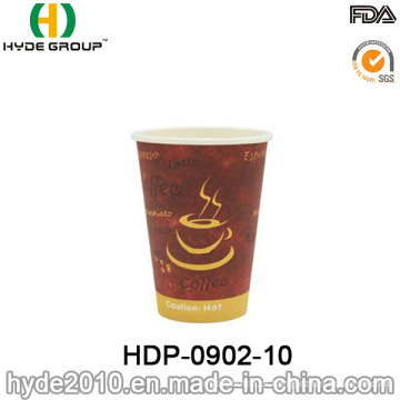 Copo descartável do papel do café da única parede 10oz (HDP-0902-10)